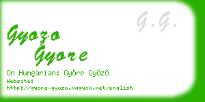 gyozo gyore business card